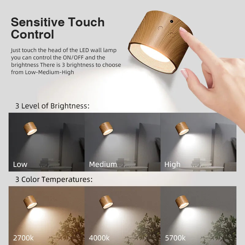 Applique Murale LED Rechargeable - TouchLight Design Moderne