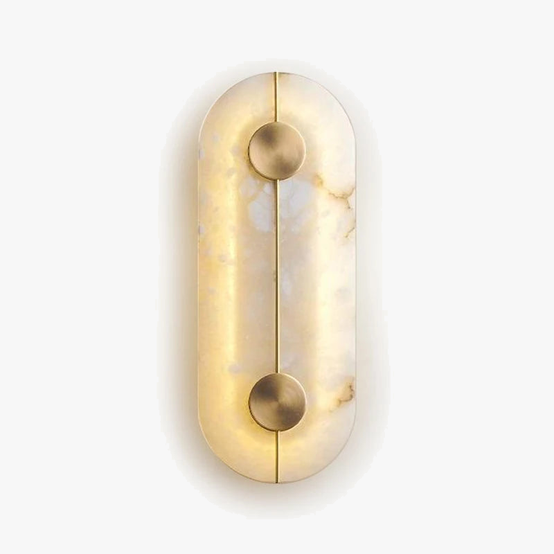 Applique Murale LED Ronde - Marbre et Cuivre Doré Design Moderne