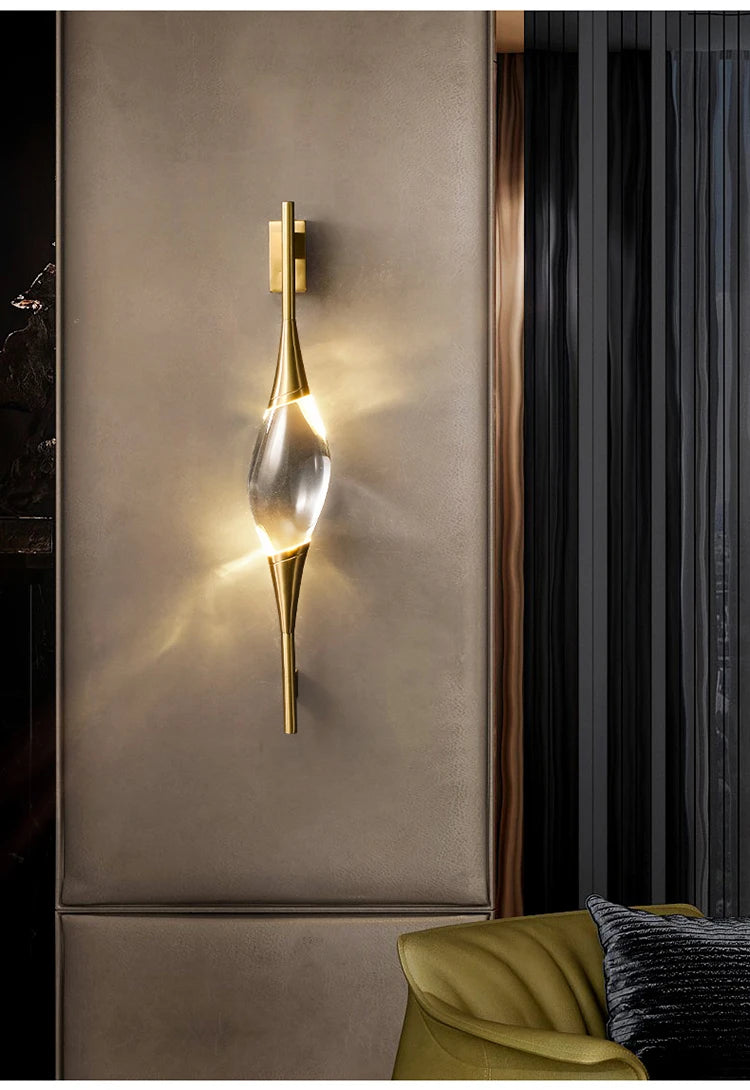 Applique Murale Laiton Verre Design