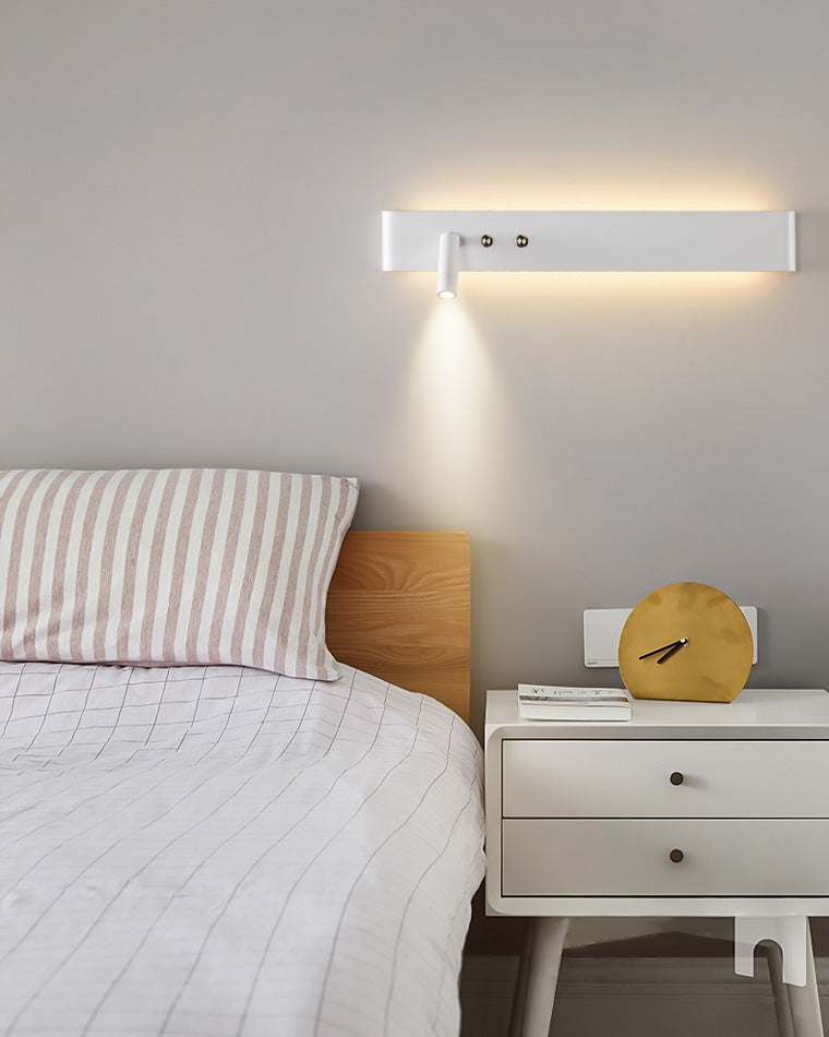 Applique Murale Linéaire avec Spot Orientable et Interrupteur