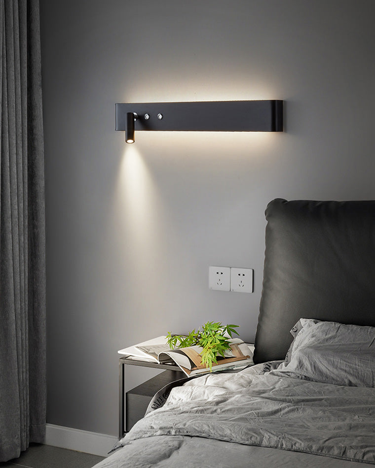 Applique Murale Linéaire avec Spot Orientable et Interrupteur