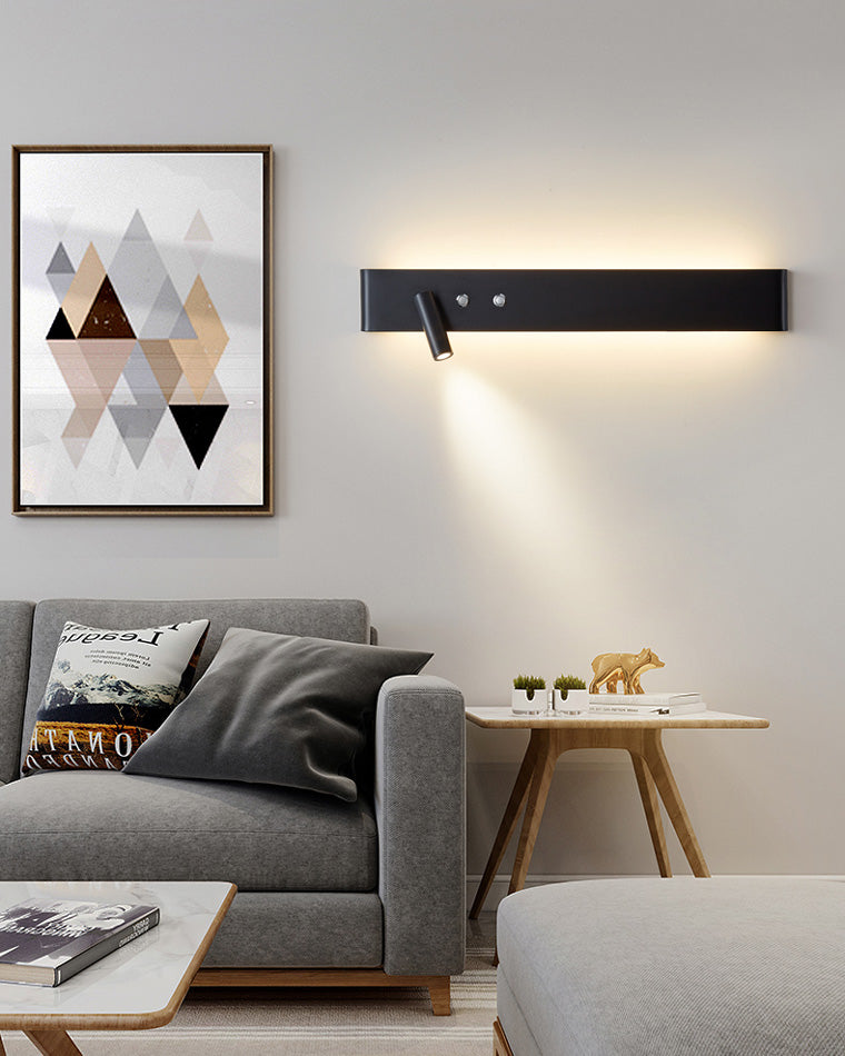 Applique Murale Linéaire avec Spot Orientable et Interrupteur