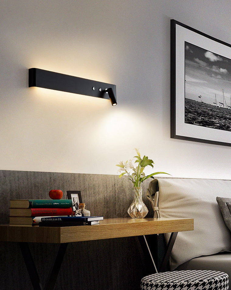 Applique Murale Linéaire avec Spot Orientable et Interrupteur