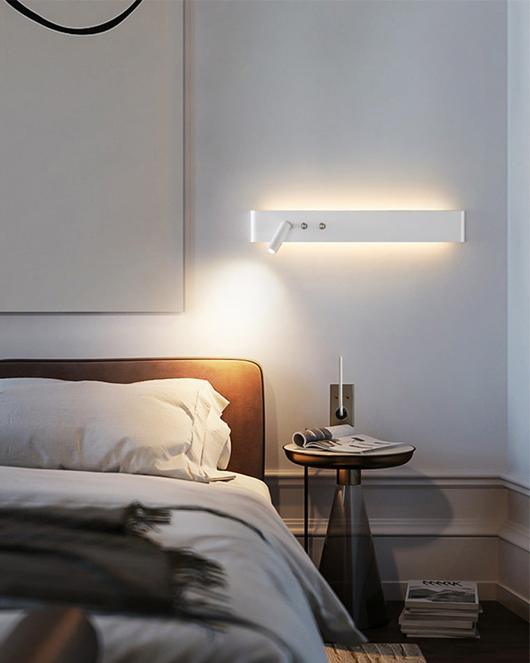 Applique Murale Linéaire avec Spot Orientable et Interrupteur