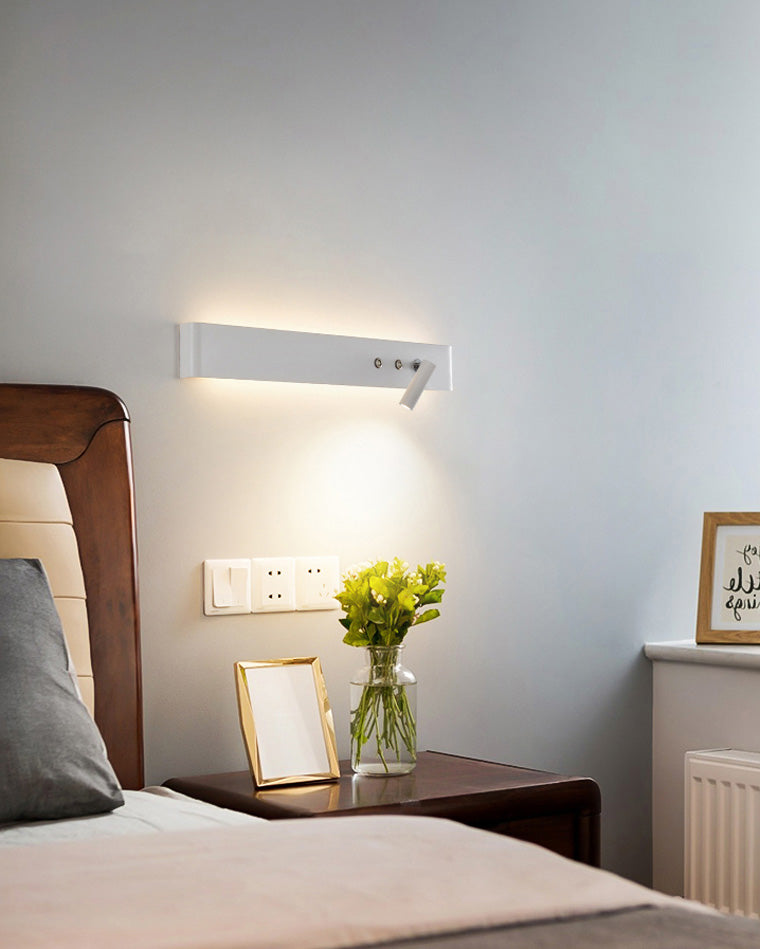 Applique Murale Linéaire avec Spot Orientable et Interrupteur