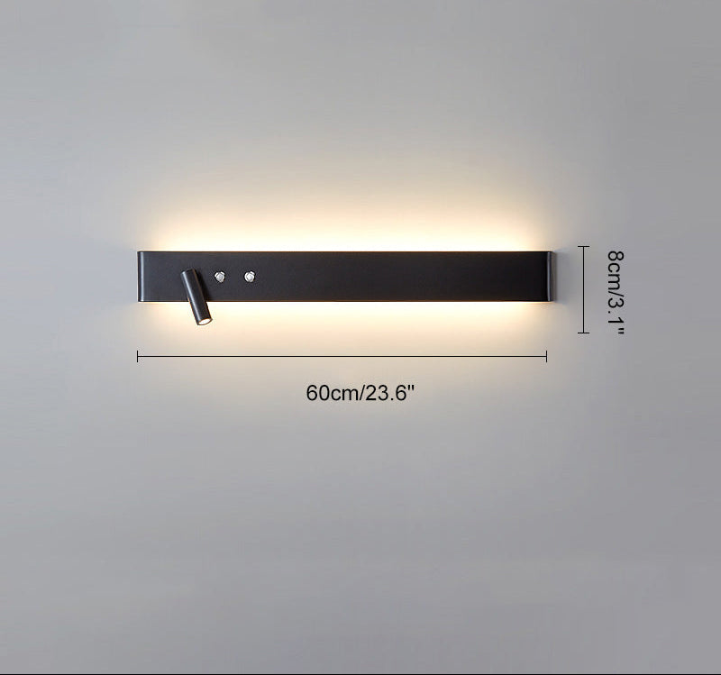 Applique Murale Linéaire avec Spot Orientable et Interrupteur
