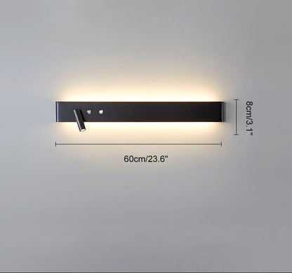 Applique Murale Linéaire avec Spot Orientable et Interrupteur