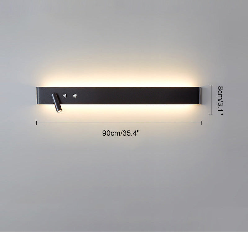 Applique Murale Linéaire avec Spot Orientable et Interrupteur