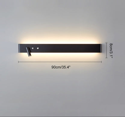 Applique Murale Linéaire avec Spot Orientable et Interrupteur