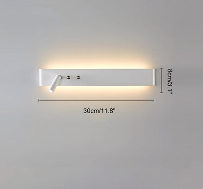 Applique Murale Linéaire avec Spot Orientable et Interrupteur