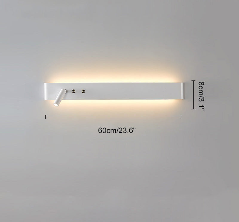 Applique Murale Linéaire avec Spot Orientable et Interrupteur