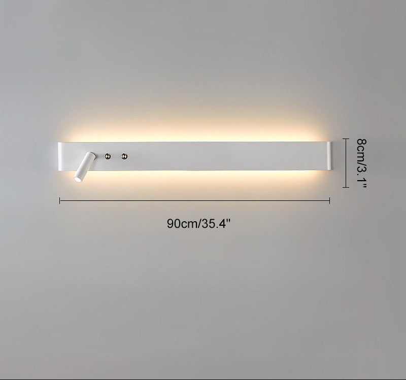 Applique Murale Linéaire avec Spot Orientable et Interrupteur