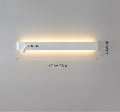 Applique Murale Linéaire avec Spot Orientable et Interrupteur