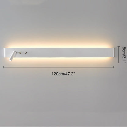 Applique Murale Linéaire avec Spot Orientable et Interrupteur