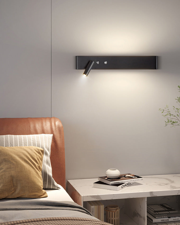 Applique Murale Linéaire avec Spot Orientable et Interrupteur