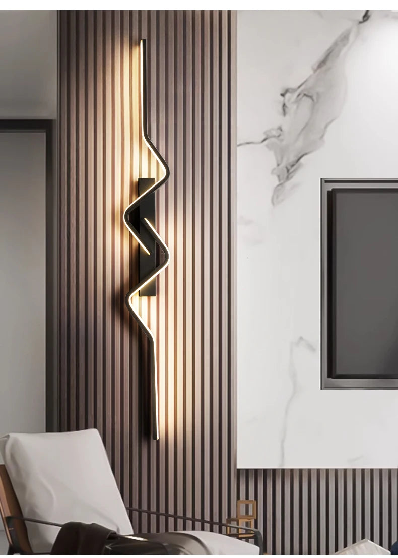 Applique Murale Noire LED Dimmable Éclairage Moderne Pour Cuisine Et Chambre