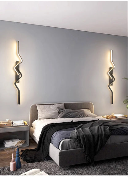 Applique Murale Noire LED Dimmable Éclairage Moderne Pour Cuisine Et Chambre