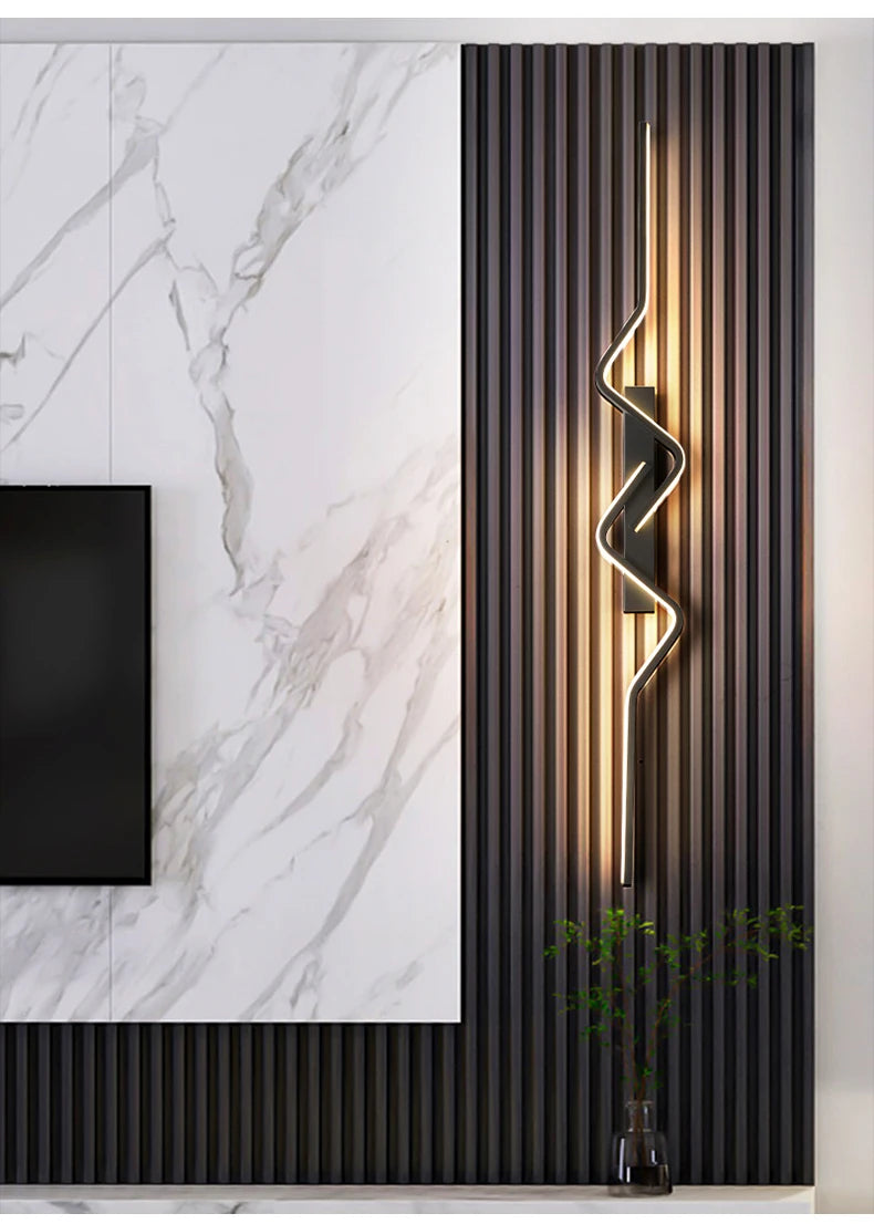 Applique Murale Noire LED Dimmable Éclairage Moderne Pour Cuisine Et Chambre