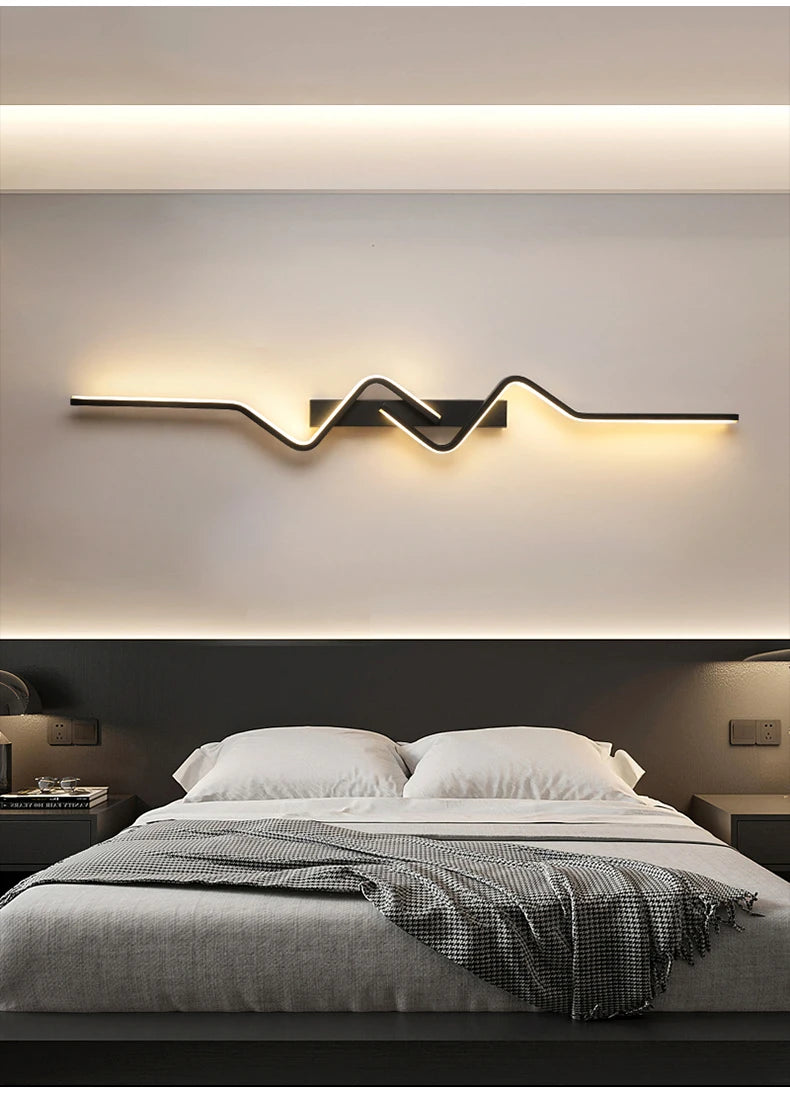 Applique Murale Noire LED Dimmable Éclairage Moderne Pour Cuisine Et Chambre