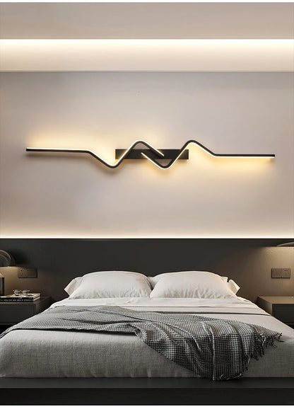 Applique Murale Noire LED Dimmable Éclairage Moderne Pour Cuisine Et Chambre