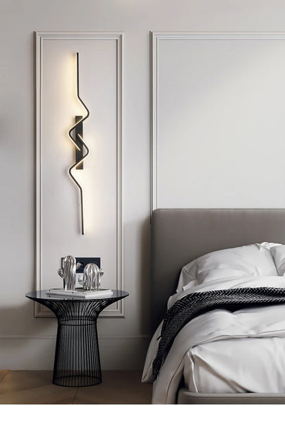 Applique Murale Noire LED Dimmable Éclairage Moderne Pour Cuisine Et Chambre