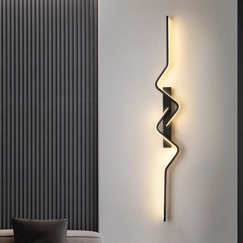 Applique Murale Noire LED Dimmable Éclairage Moderne Pour Cuisine Et Chambre