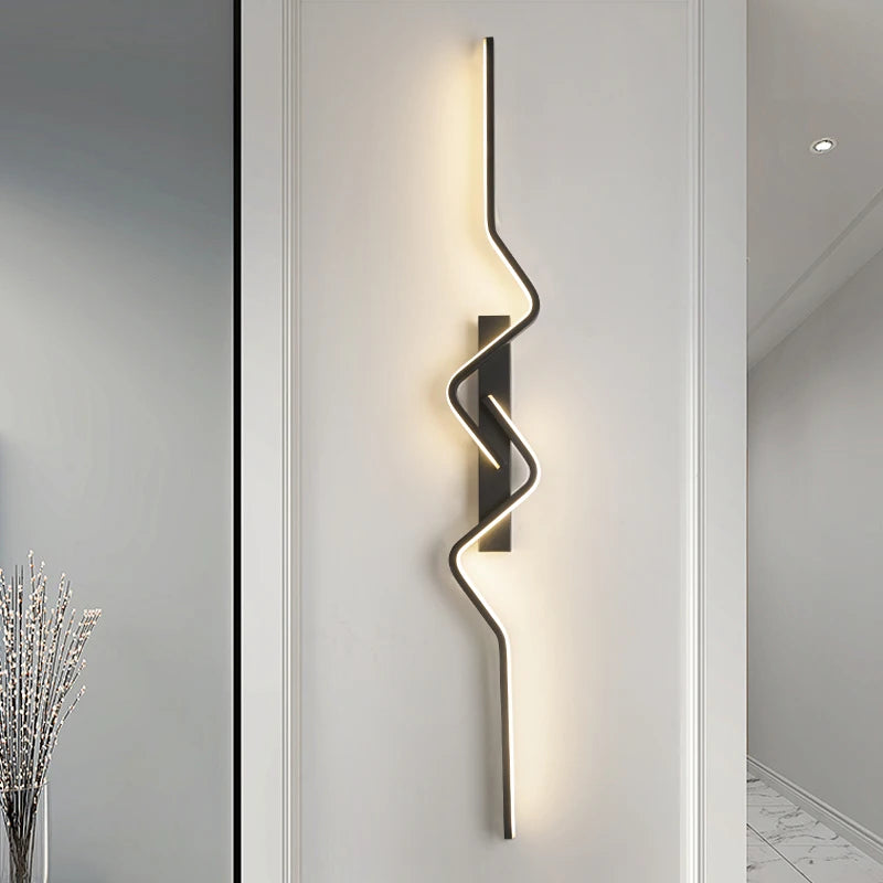 Applique Murale Noire LED Dimmable Éclairage Moderne Pour Cuisine Et Chambre