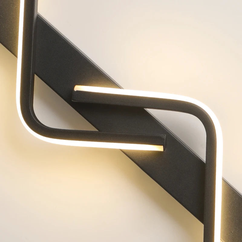 Applique Murale Noire LED Dimmable Éclairage Moderne Pour Cuisine Et Chambre