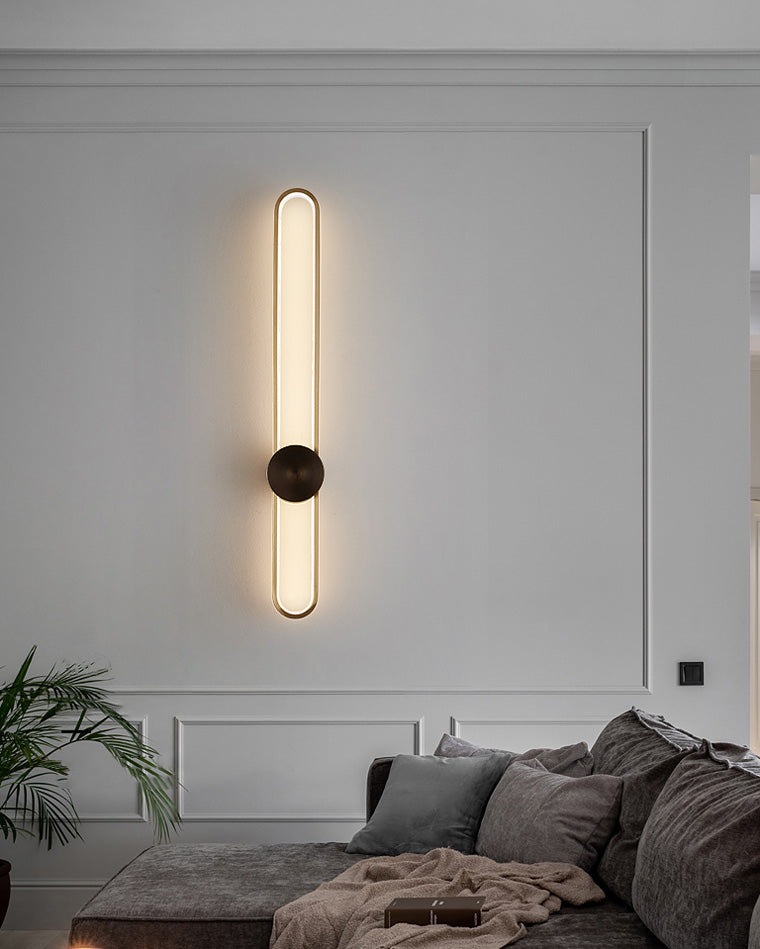 Applique Murale Ovale Longue à LED – Élégance et Simplicité