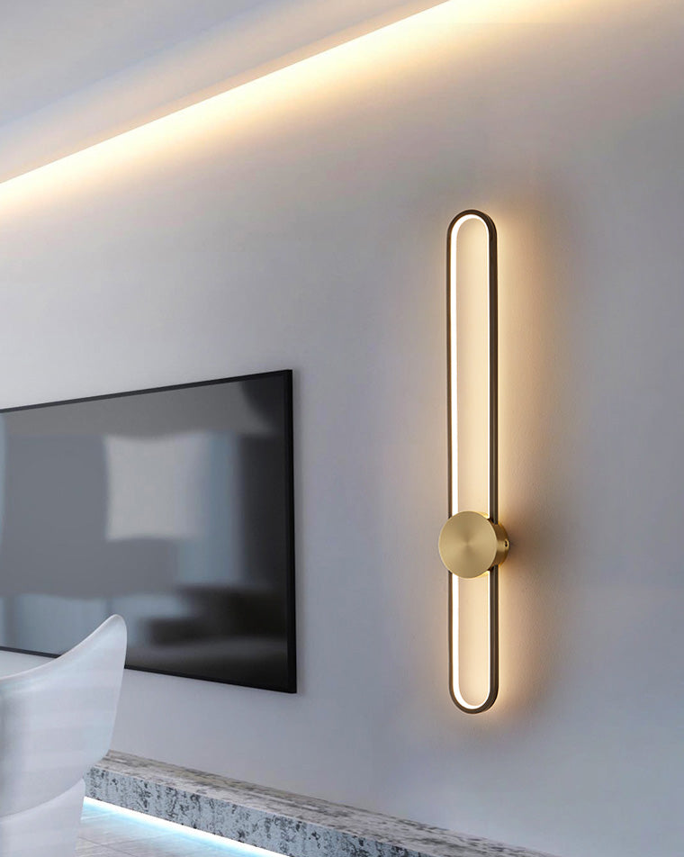 Applique Murale Ovale Longue à LED – Élégance et Simplicité