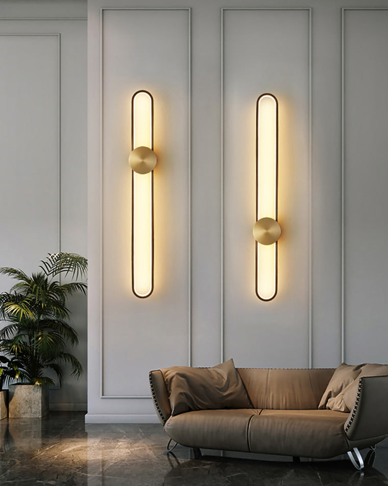 Applique Murale Ovale Longue à LED – Élégance et Simplicité