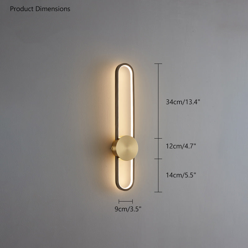 Applique Murale Ovale Longue à LED – Élégance et Simplicité