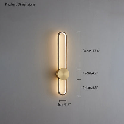 Applique Murale Ovale Longue à LED – Élégance et Simplicité