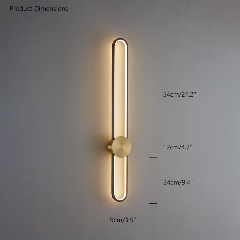 Applique Murale Ovale Longue à LED – Élégance et Simplicité