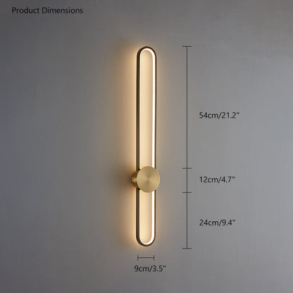 Applique Murale Ovale Longue à LED – Élégance et Simplicité