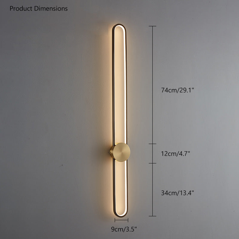 Applique Murale Ovale Longue à LED – Élégance et Simplicité