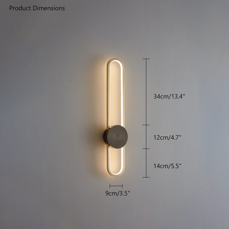 Applique Murale Ovale Longue à LED – Élégance et Simplicité