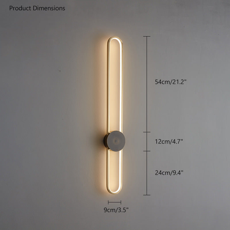 Applique Murale Ovale Longue à LED – Élégance et Simplicité