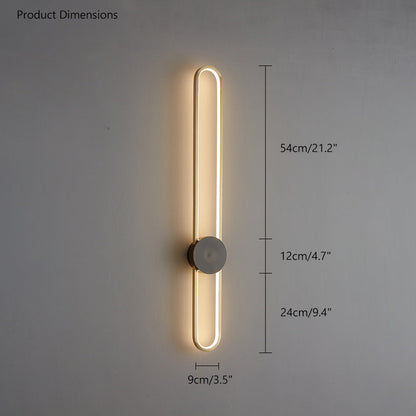 Applique Murale Ovale Longue à LED – Élégance et Simplicité