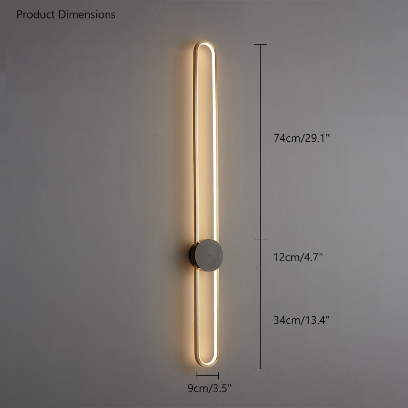 Applique Murale Ovale Longue à LED – Élégance et Simplicité