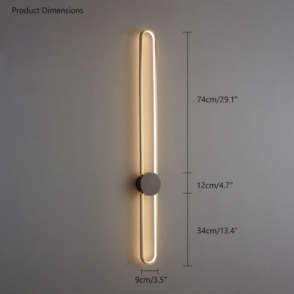 Applique Murale Ovale Longue à LED – Élégance et Simplicité