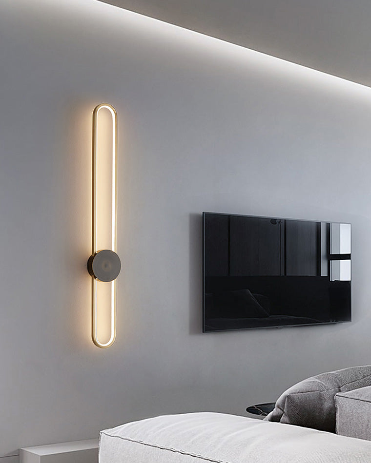 Applique Murale Ovale Longue à LED – Élégance et Simplicité