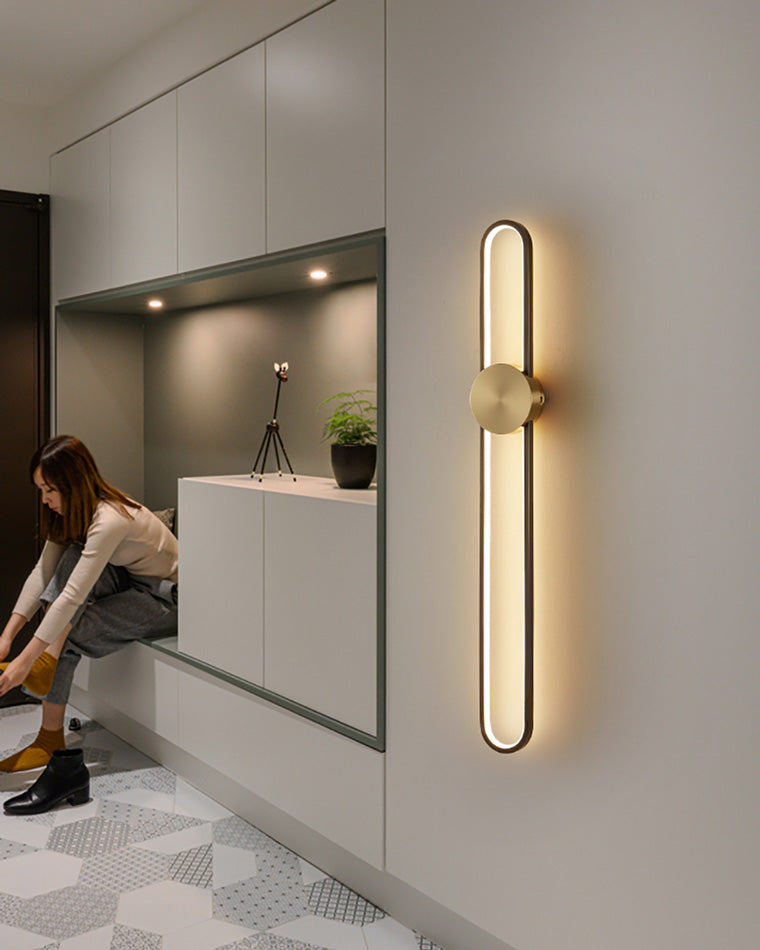 Applique Murale Ovale Longue à LED – Élégance et Simplicité