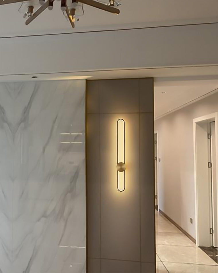 Applique Murale Ovale Longue à LED – Élégance et Simplicité