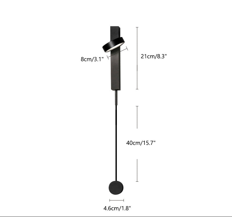 Applique Murale Pendulum Noir/Or Réglable
