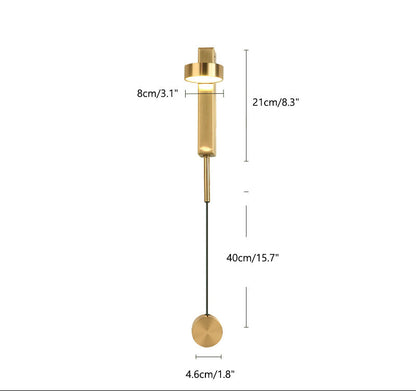 Applique Murale Pendulum Noir/Or Réglable