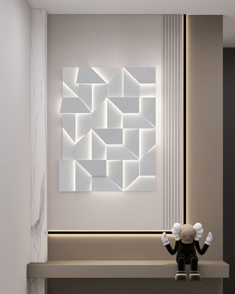 Applique Murale Rectangulaire Sculpturale