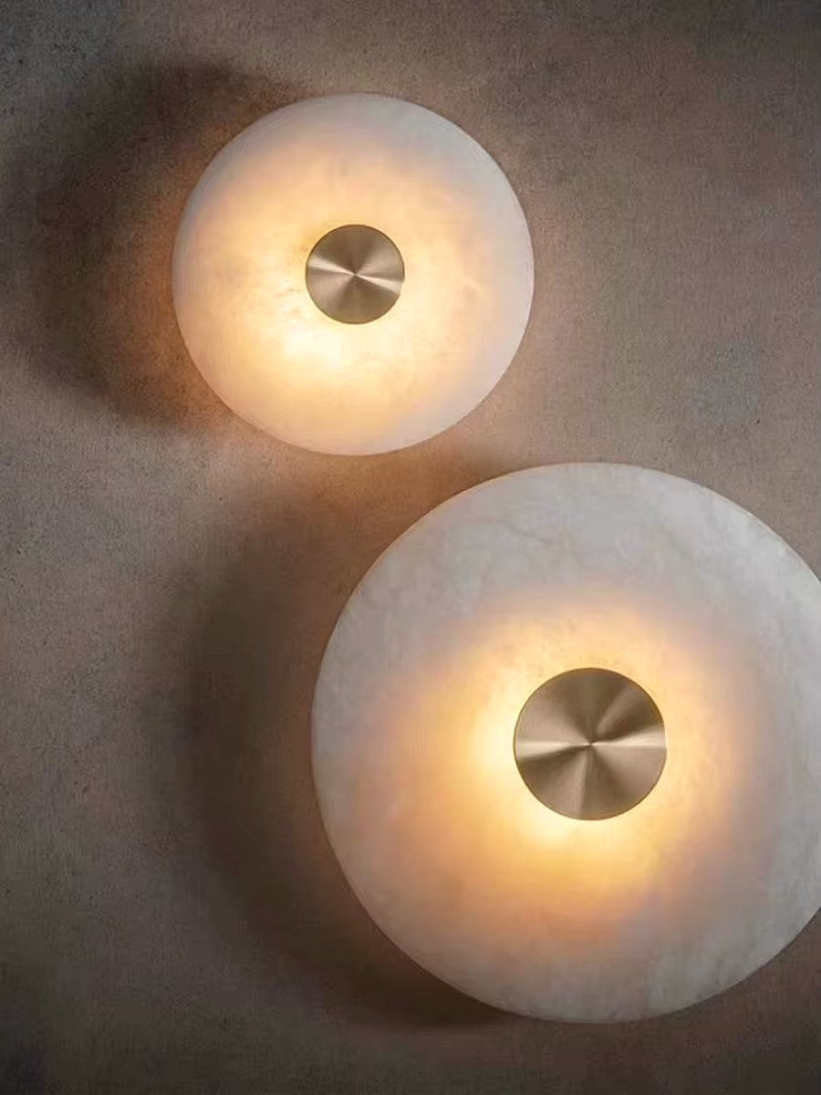 Applique Murale Ronde Blanc MARBRE