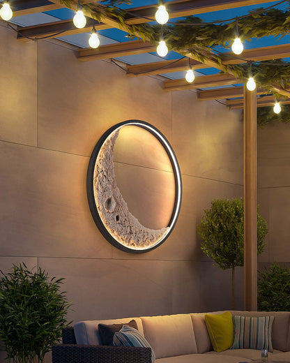 Applique Murale Ronde Effet Lune