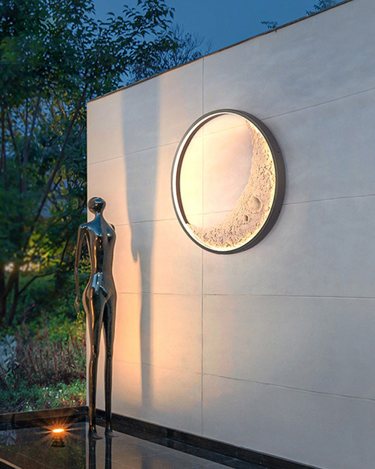 Applique Murale Ronde Effet Lune